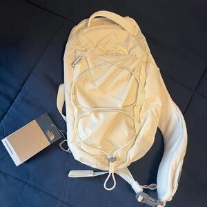 NWT The North Face Borealis Sling Bag -White Dune/Gravel